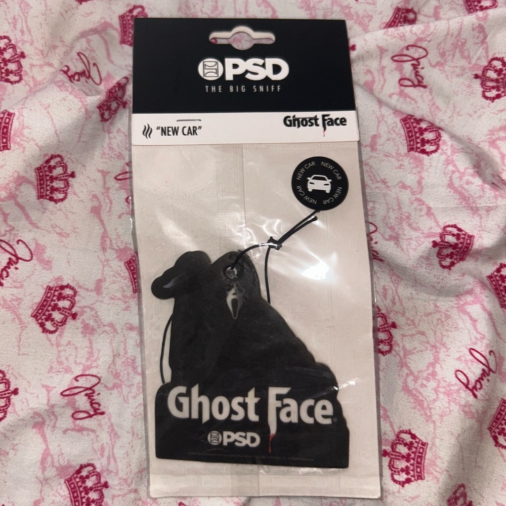 PSD Ghost Face Black Air Freshener